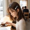 Polka Dot Seamless Hairpin Black White Hair Styling Accessories Cute Acrylic Hair Clips  Daily Wear