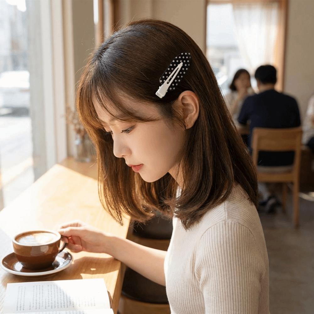 Polka Dot Seamless Hairpin Black White Hair Styling Accessories Cute Acrylic Hair Clips Daily Wear