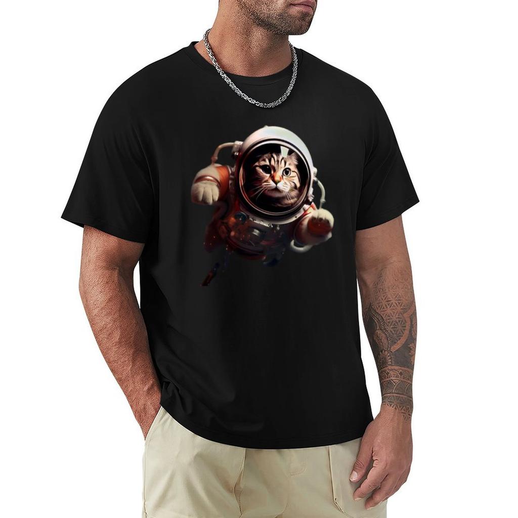 Astronaut Cat TShirt t shirts for Unisex slim fit TShirt