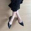 Французские остроносые кожаные туфли на скрытой платформе телесного цвета красивые одинарные туфли женственность легкий вырез мягкая кожа мягкая подошва для работы
