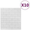 3D Wallpaper - vidaXL - Bricks - Self-adhesive - White - 70 X 77 Cm - 10 Pcs