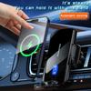 Беспроводной держатель для телефона в автомобиль, подставка, быстрая зарядка 15 Вт, сенсорное управление, крепление для телефона на воздуховод, панель из закаленного стекла для iPhone Android