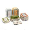 Fabric Double Lid Jewelry Box Hard Shell Bangle Storage Box  Women Jewelry Storage