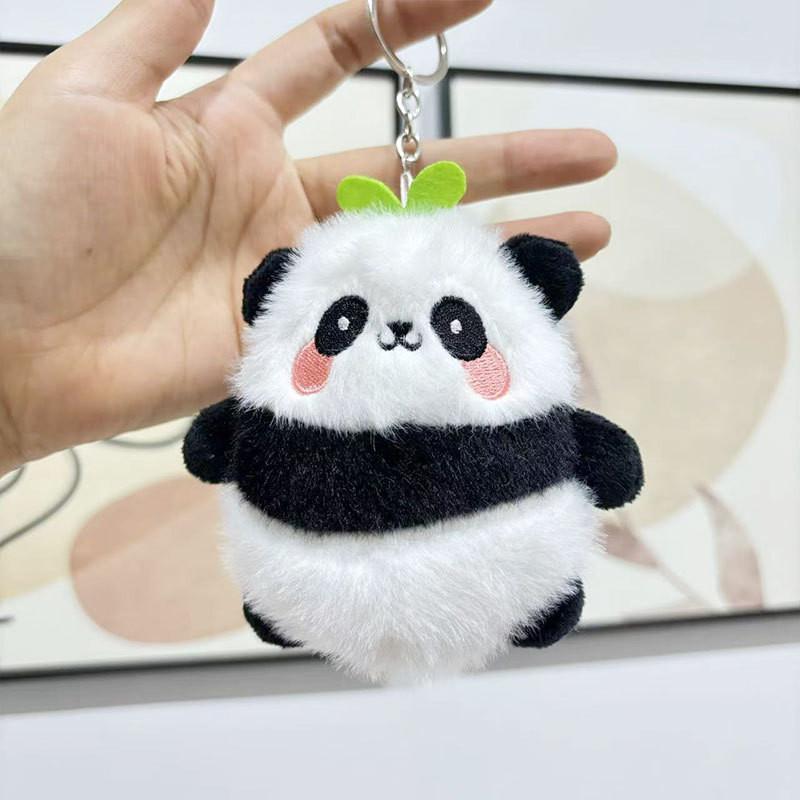 Panda Plush Keychain Short Plush Bag Accessory Cross-border Gift**