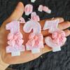 3D Birthday Candles with Pink Bow Decorations Numbers 0-9 Suitable for Birthdays Parties Festivals New Year's Celebrations