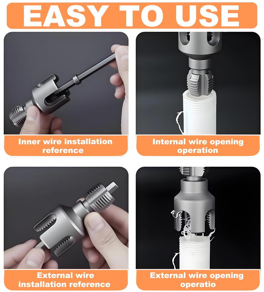 Инструмент для нарезания резьбы на трубах PPR из сплава 40CR, набор метчиков и плашек 3/4 дюйма, внутренняя и внешняя резьба