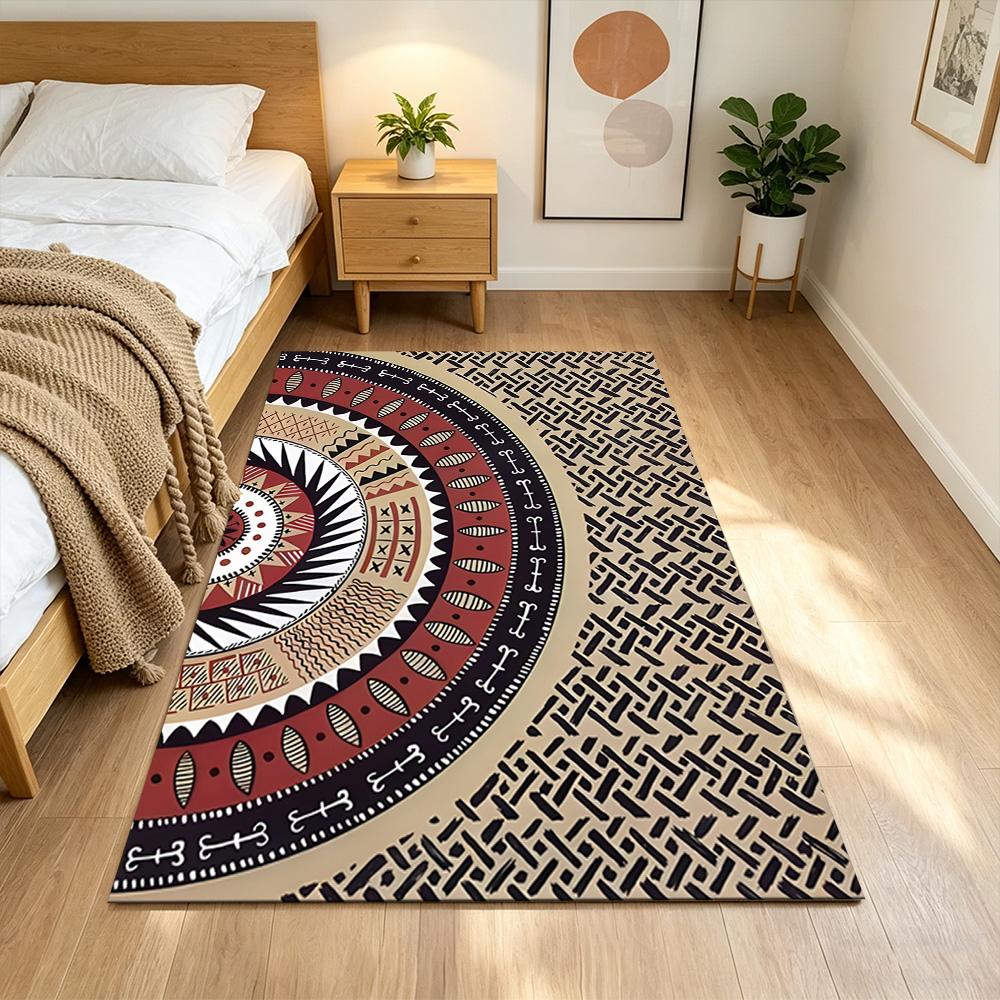 Mystic Tribal Pattern Art Non-Slip Home Carpet Design for Office Decor Living Room Gift