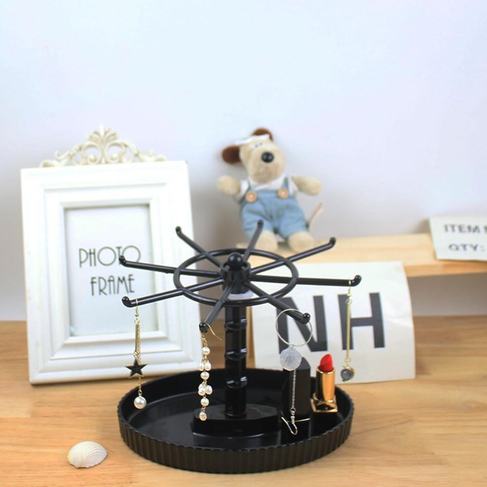Plastic Jewelry Display Rack Rotatable Bracelet Stand New Keychain Storage Rack Desktop Use