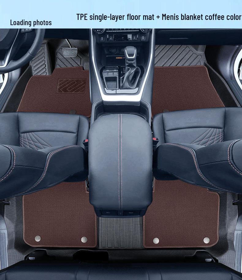 Совместимые коврики в салон для Toyota RAV4 2025, Полностью закрывающие, Материал TPE, Версия 24 Fashion Plus