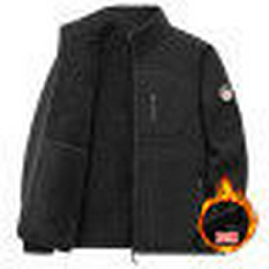 2024 Men's Large Fleece Hooded Jacket with Polar Grain Liner