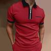 New Men's Lapel Fashion Slim Chest Pocket Men's POLO Shirt Casual Versatile Tops