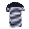 BLAGGIO Men's Murphy Striped T-Shirt with Button-Down Collar