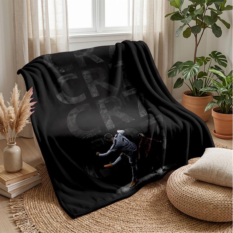 Cristiano Ronaldo Theme blanket Soft Flannel Blanket Plush Throw Blanket Cozy Sofa Bed Blanket for Home Decor