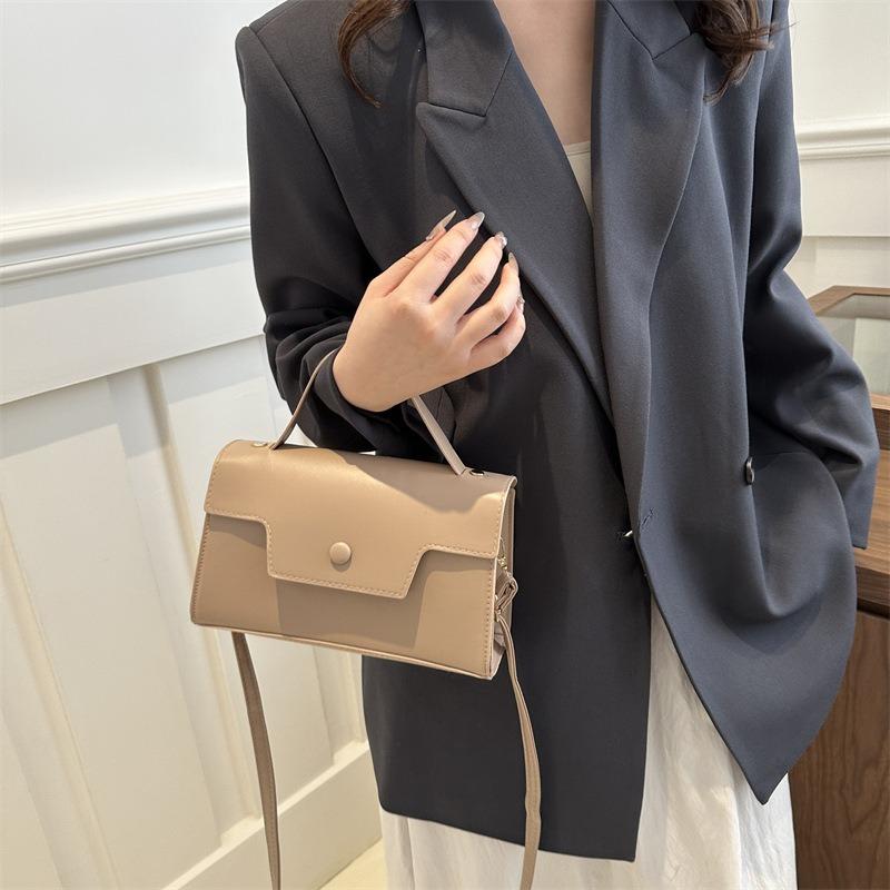 Женская ретро сумка через плечо новая модная большая вместительная сумка через плечо из искусственной кожи с текстурой маленькая квадратная сумка