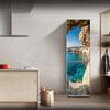 Горный поток 3D наклейки на холодильник, крышка холодильника, дверь, пейзаж, виниловый клей, декор для кухонной мебели, наклейка для морозильной камеры
