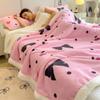 Мультяшная Бантик Принт Коралловый Флис Плед Утолщенный Искусственная Овчина Осень Зима Теплые Пледы для Кровати Дивана Плед для Сна