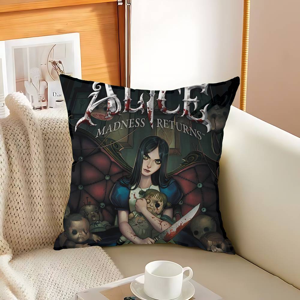 Популярная Хоррор Игра A-Alice M-Madness R-Returns Подушка Аниме Подушка Подушка для Головы Дивана-Кровати Чехол для Подушки Чехол для Подушки 45x45 См Модный