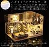 Moin Moin Dollhouse Miniature Handmade Kit Set DIY  Two-story Model Room Style Modern Medium 124  LED Light + Acrylic Case Gentile