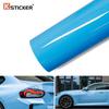Автомобильная яркая глянцевая синяя виниловая пленка Покрытие Авто Автомобильные обертки Наклейка Капот Грузовика Мотоцикл Наклейка Транспортное средство Водонепроницаемый упаковочный лист