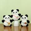 Adorable Plush Panda Keychain Doll For Couples With Colorful Floral 12cm Accents