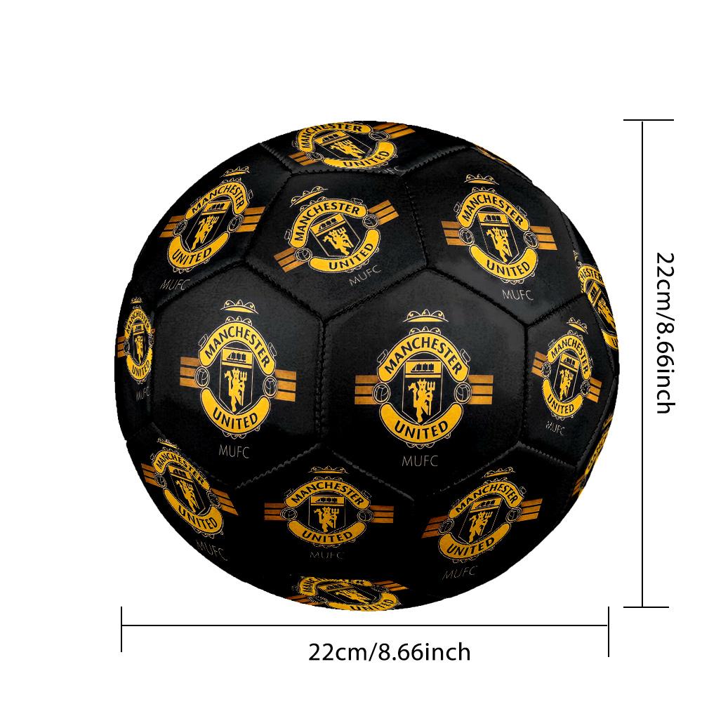 Man Utd logoSoccer Ball Colorful All Ages Machine Stitched PVC Competition Ready Durable High-Bounce