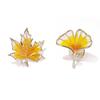 Stylish Enamel Pin Ginkgo/Maple Leaf Badge Pin Vintage Brooch Fashion Jewelry for Girls and Women Bag Shirt Accessory