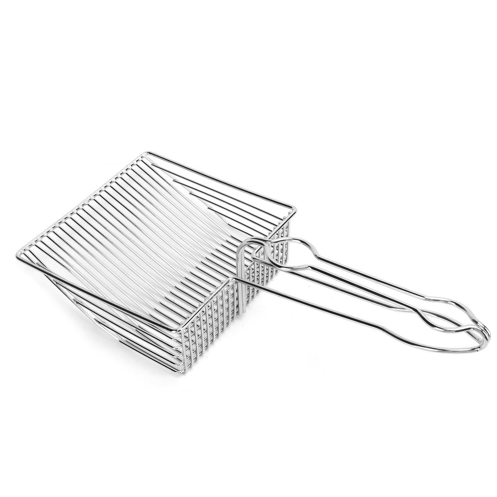 Совок для кошачьего туалета из нержавеющей стали, металлический совок для кошачьего туалета, для чистки лотков мелких домашних животных