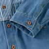 Осенняя джинсовая куртка с лацканами для мальчиков Детский топ в стиле иностранного покроя Красивая свободная куртка для детей Пальто