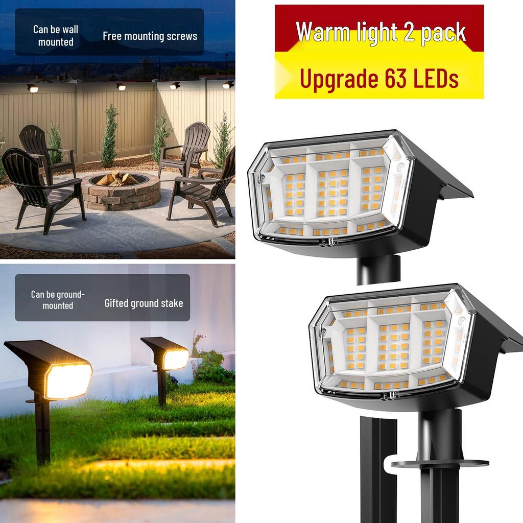 Уличные солнечные прожекторы высокой яркости для дерева и ландшафтного освещения сада - Водонепроницаемые декоративные газонные светильники