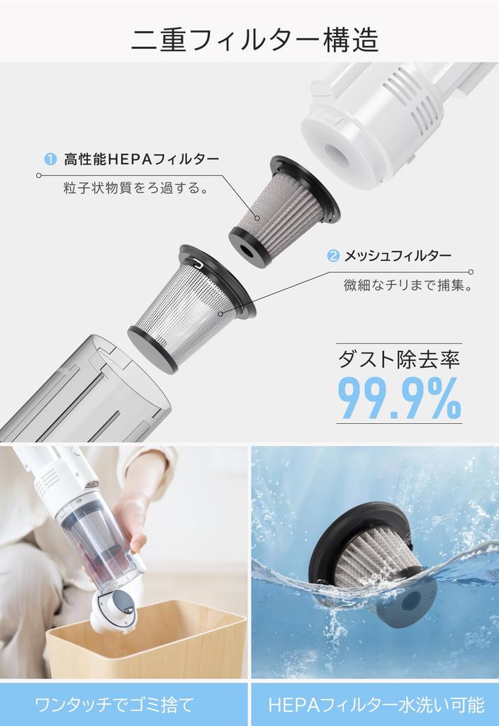 SAITOU Vacuum Cyclone Stick 12000 Па Мощный 4 типа светодиодной подсветки Вращается влево и вверх и пылесосит Простой в использовании для домашнего использования Очиститель, беспроводной,