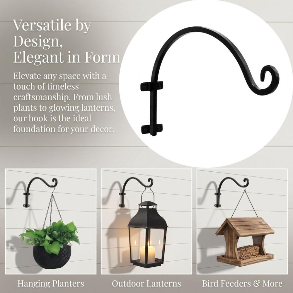 Heavy Duty Hanging Plant Brackets 12/16In Flower Basket Hooks Outdoor Wall Mount  Outdoor Use