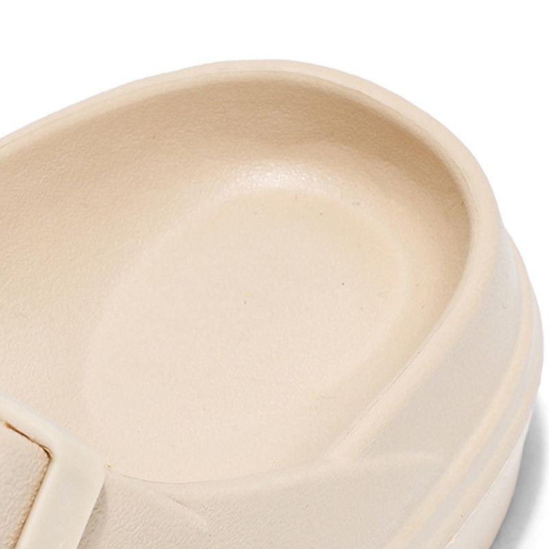 Модные детские летние шлепанцы на платформе для женщин, уличные сандалии, украшенные двойной пряжкой, нескользящие, дышащие, с мягкой подошвой, пляжная обувь