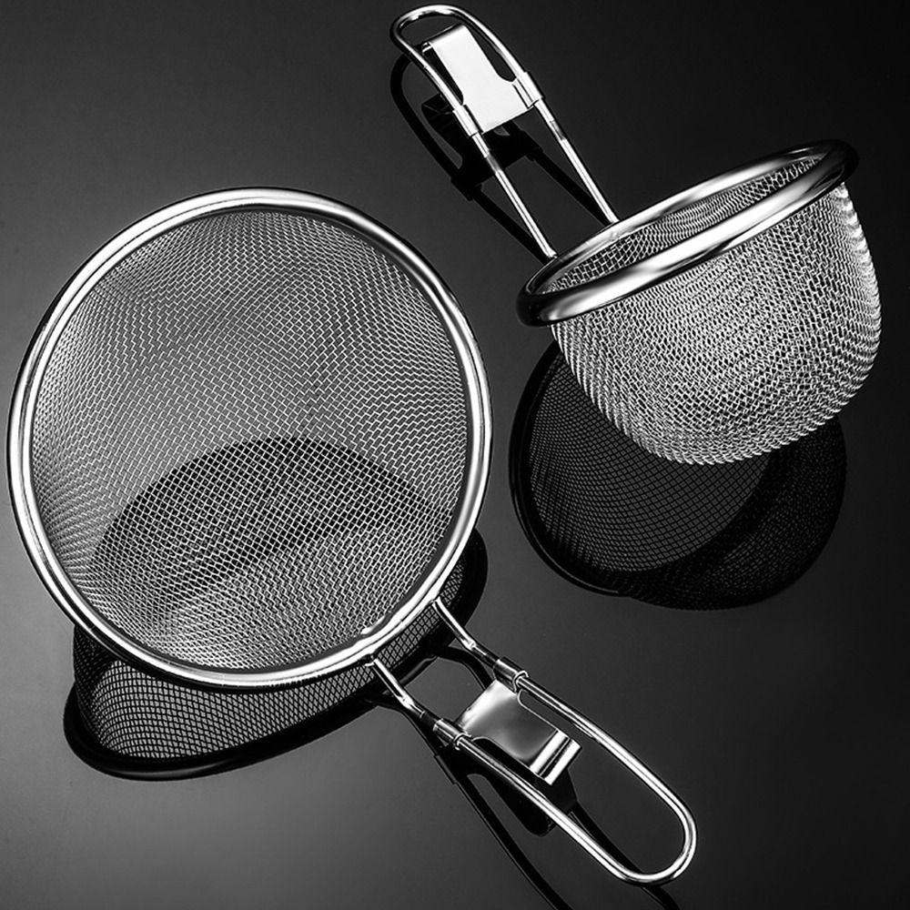 Cooking Utensils Mesh Strainer Spoon Korean Noodles Scoop Stainless Steel Hot Pot Strainer Mesh Long Handle Frying Filter Basket