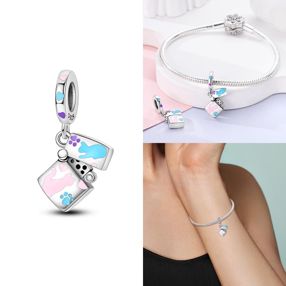 Забавные играбельные умные часы Таро Велосипед Путешествия Подвеска Оригинальные 100% медные шармы Бусины Подходят для браслета-бэнгла DIY Ювелирные изделия