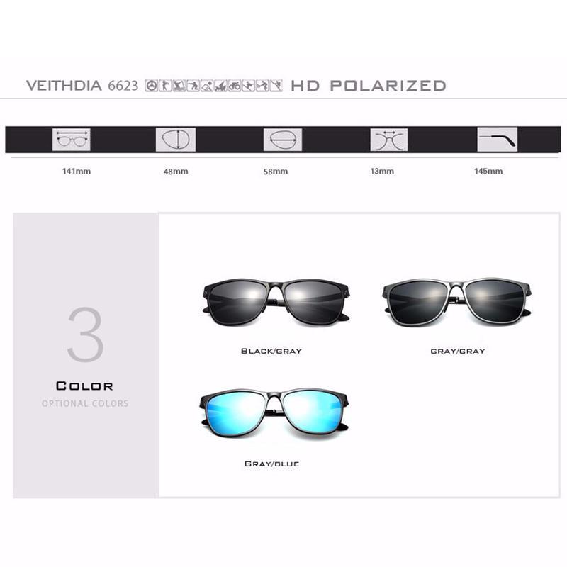 VEITHDIA брендовые алюминиево-магниевые мужские солнцезащитные очки с поляризационными линзами, винтажные солнцезащитные очки для мужчин