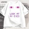 EnderUnisex Eyes Game Tshirts Funny Design Cotton Short Sleeve T Shirt Casual Round Neck Loose Graphic Tees Harajuku Clothes