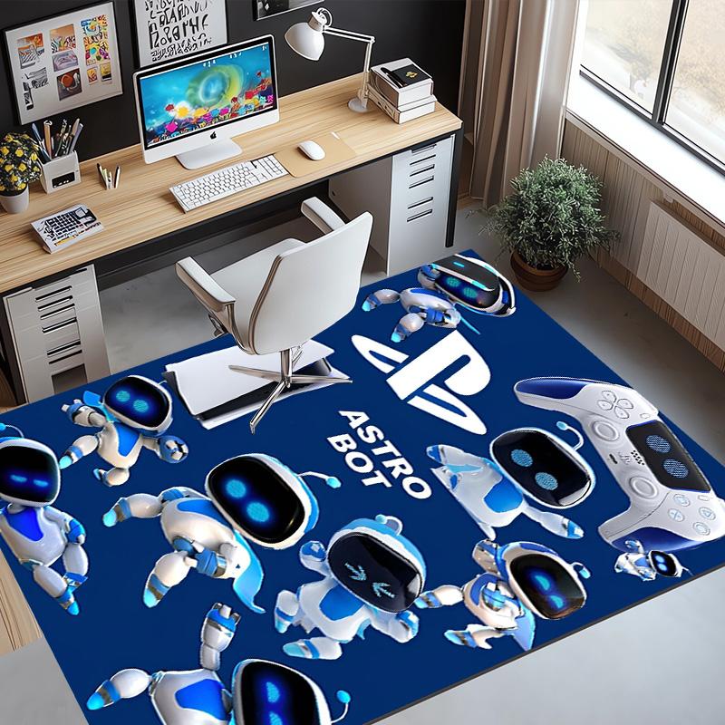 Cosmic Bot Crew Pattern Rug, Indoor/Outdoor Mat, for Picnic, Gameroom, Bedroom, Office, Living Room, Home Decor Carpet, Birthday Gift