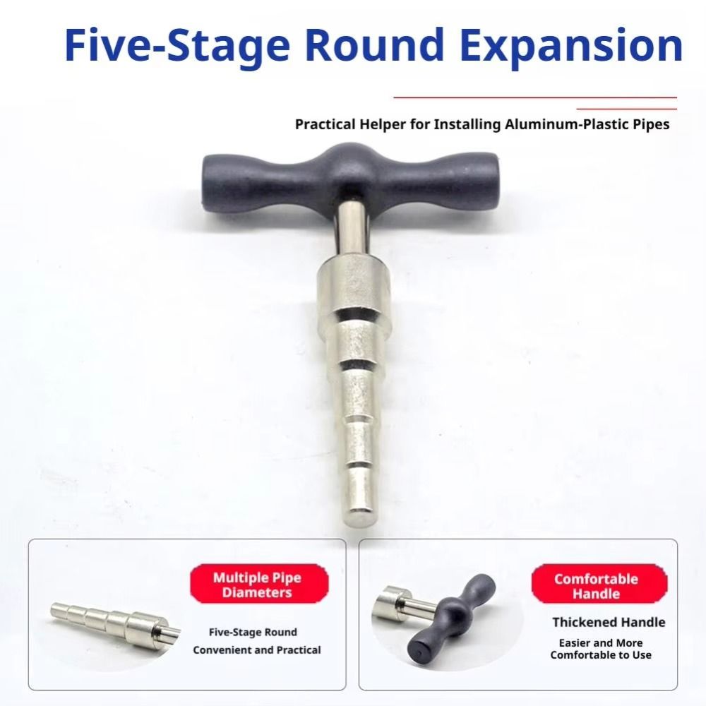 T Shape Handle Manual Pipe Expander Aluminum Plastic Pipe Rounder Floor Heating Pipe