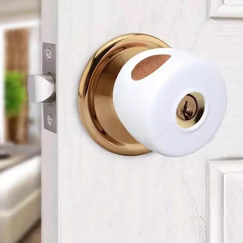 Круглые дверные ручки пылезащитные чехлы пластиковые домашние дверные ручки защитные бамперы стопоры для защиты детей и младенцев