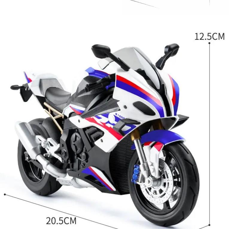 Масштаб 1/10 для модели мотоцикла BMW S1000RR, симуляция, сплав, локомотив, фигурка, украшение, игрушечная машинка, мальчик