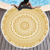 Microfiber Sand Free Quick Dry Hippie Boho Circle Bath Mandala Round Beach Towel with Fringes