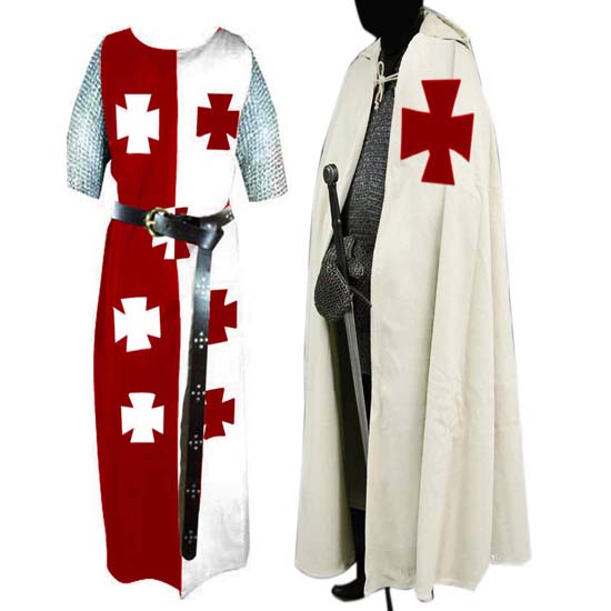 Мужской средневековый рыцарь SevenTemplar Хэллоуин костюм с капюшоном плащ Ренессанс сюрко костюмы для косплея (S-6XL)