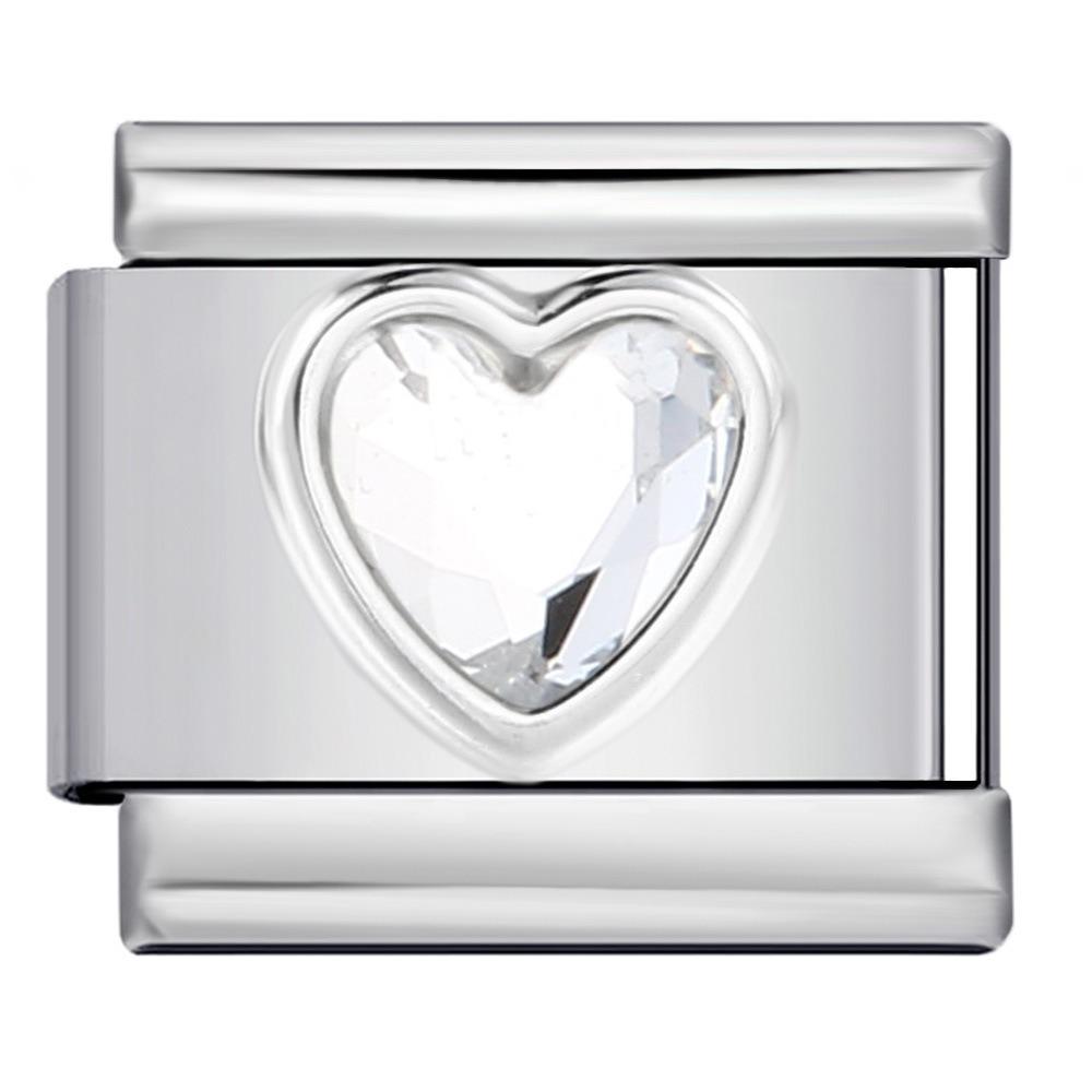 Мода Прилив Женщина Девушка Сердце Красочная Циркония Итальянский Шарм Звено Подходит 9 мм Нержавеющая Сталь Браслеты Изготовление DIY Ювелирные Изделия Подарки