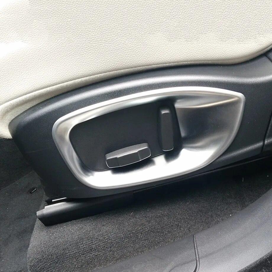 2Pcs/Set Carbon Fiber Style Car Seat Decoration Frame Cover Trim For Jaguar XE XF F-PACE F Pace X761 Auto Accessories