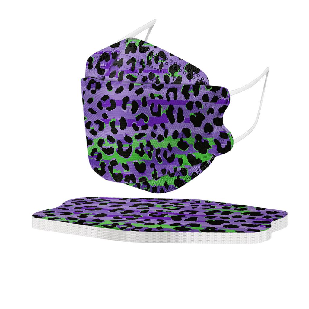 5 шт. унисекс взрослая леопардовая маска для улицы защитная одноразовая маска для лица