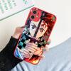 Матовый чехол для iPhone 11 12 13 14 Pm Pro Max XR X 8 7 Plus Pro XS Mini Skin Feeling Cover Fundas Shell Japan Anime Demon Slayer
