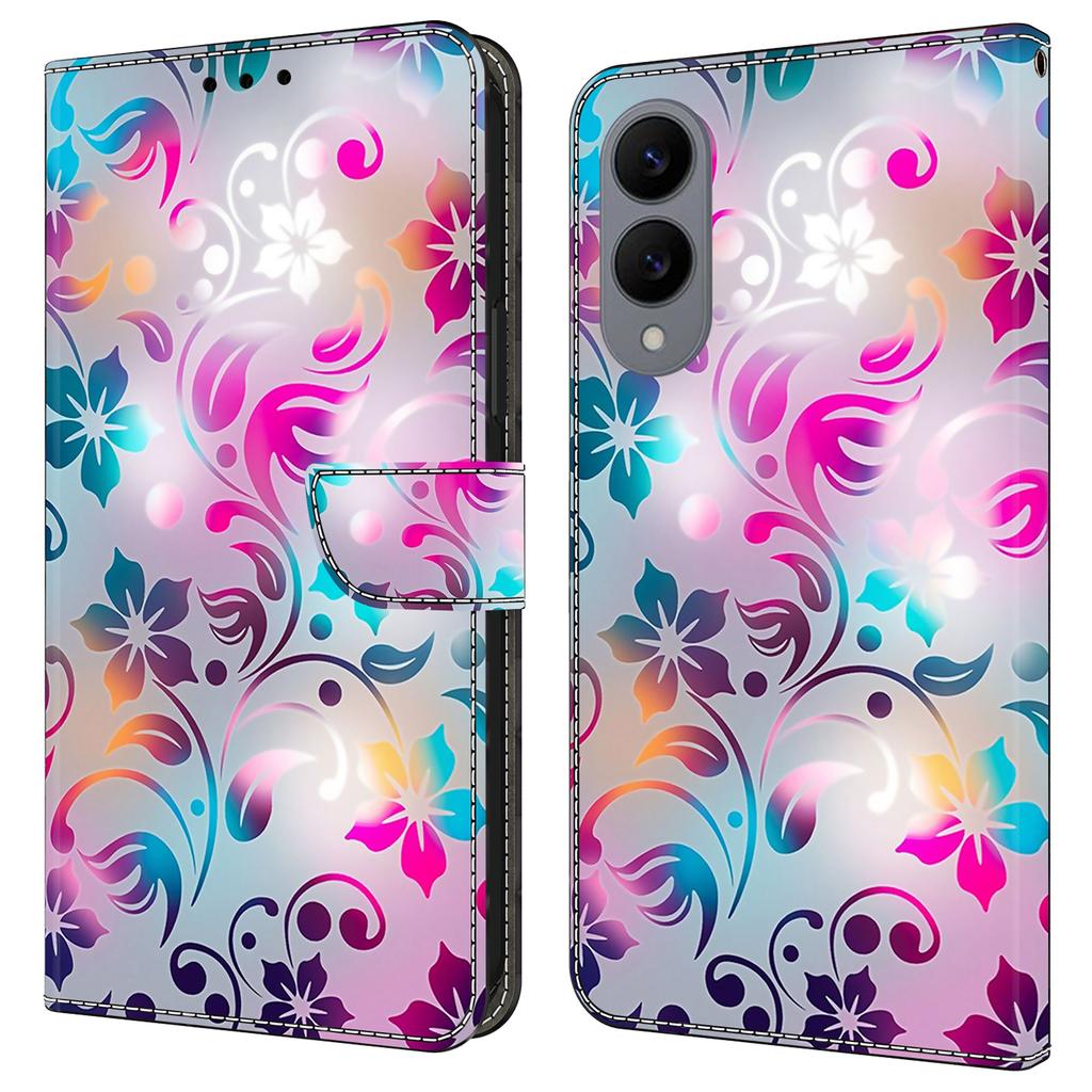 Для Samsung Galaxy S25 Edge Чехол-кошелек с подставкой с печатным рисунком из ПУ кожи откидной чехол для телефона