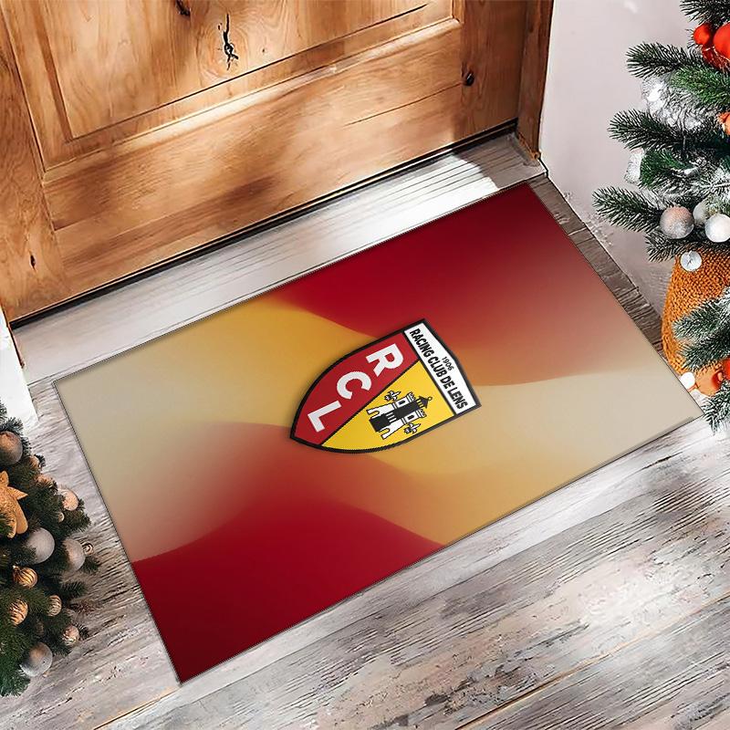 Lens FC Soccer Football Pattern Soft Area Rug Non Slip Indoor Floor Carpet Sports Decor Mat for Bedroom