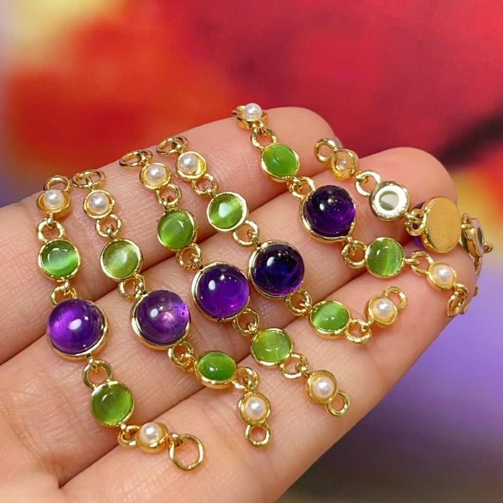 5 шт., Подвеска-кристалл для исцеления ауры, Богемные натуральные аметистовые шармы для изготовления ювелирных изделий, Аксессуары для ожерелий и браслетов, Подвесной декор 6×40 мм