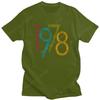 Яркая винтажная футболка 1978 года для мужчин, 100% хлопок, городской стиль, футболка на 42 года, с коротким рукавом, подарок на 42-й день рождения, топ